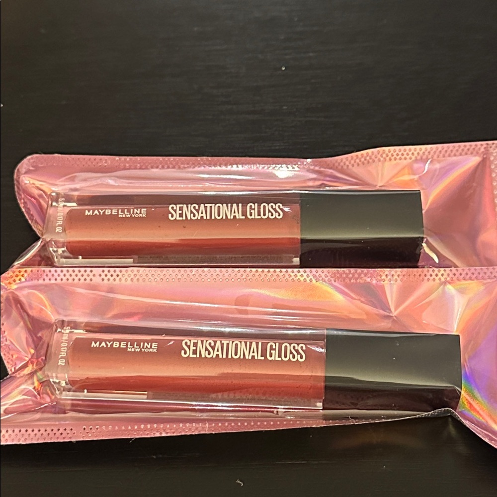 2 New Maybelline Sensational Gloss Lip Gloss 05 Passion Pink color